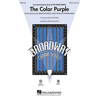 Hal Leonard The Color Purple (from The Color Purple) SAB Arranged by Rollo Dilworth