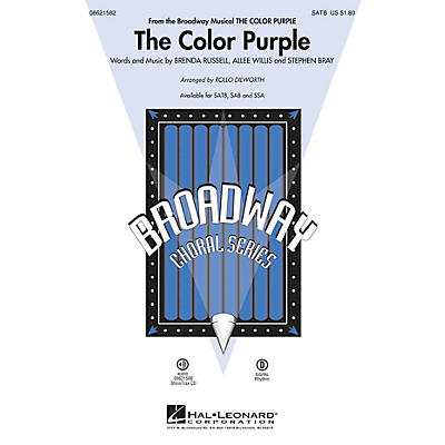 Hal Leonard The Color Purple (from The Color Purple) SATB arranged by Rollo Dilworth