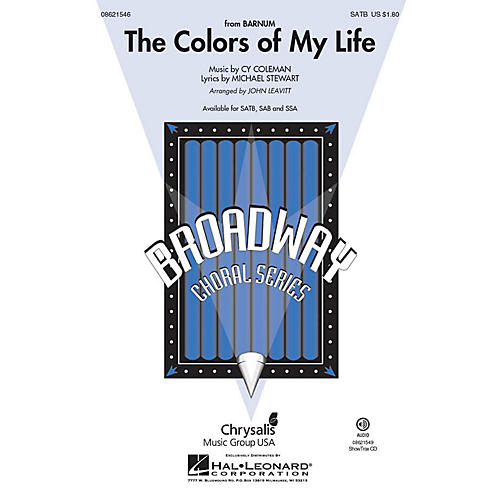 Hal Leonard The Colors of My Life (from Barnum) SAB Arranged by John Leavitt
