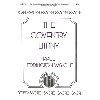 Hinshaw Music The Coventry Litany SATB composed by Paul Leddington Wright