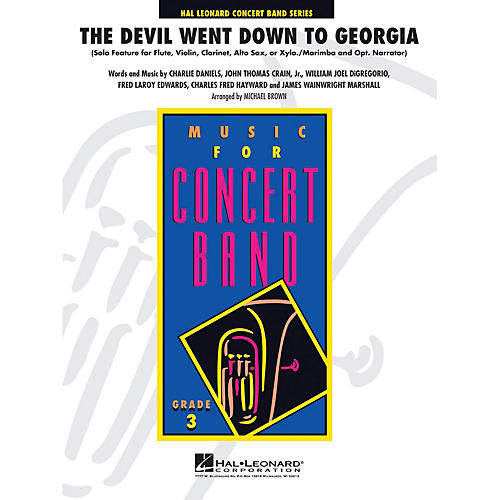 Hal Leonard The Devil Went Down to Georgia - Young Concert Band Level 3 by Michael Brown