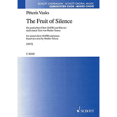 Schott The Fruit of Silence (SATB with piano) SATB Composed by Peteris Vasks
