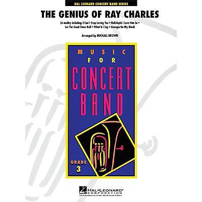 Hal Leonard The Genius of Ray Charles - Young Concert Band Level 3 by Michael Brown