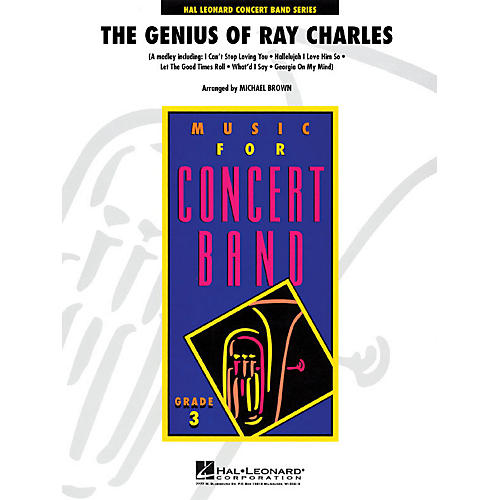 Hal Leonard The Genius of Ray Charles - Young Concert Band Level 3 by Michael Brown