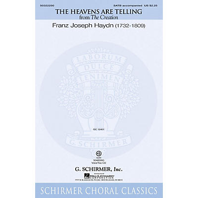 G. Schirmer The Heavens Are Telling (from The Creation) SATB composed by Franz Joseph Haydn