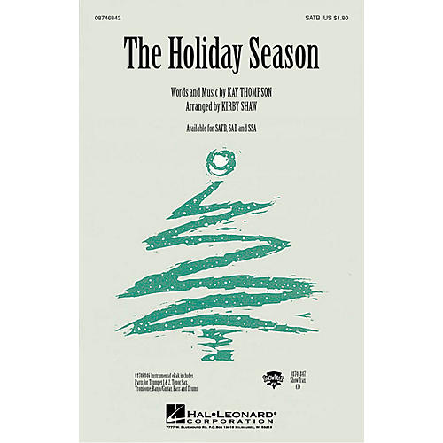 Hal Leonard The Holiday Season ShowTrax CD Arranged by Kirby Shaw