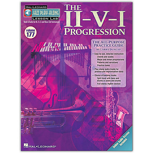 The II-V-I Progression - Jazz Play-Along Lesson Lab Vol. 177 Book/Online Audio