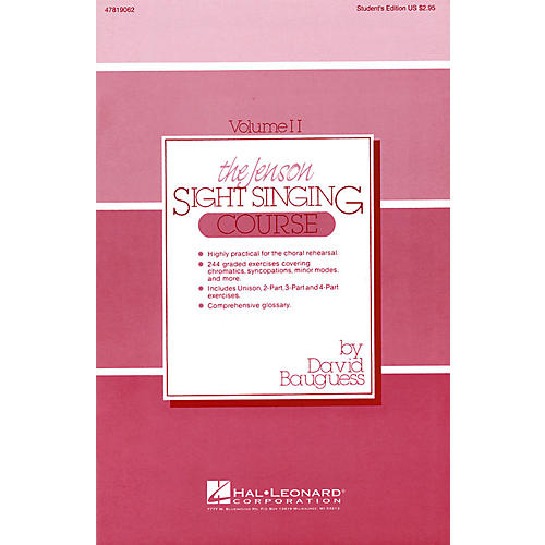 Hal Leonard The Jenson Sight Singing Course (Vol. II) Singer composed by David Bauguess