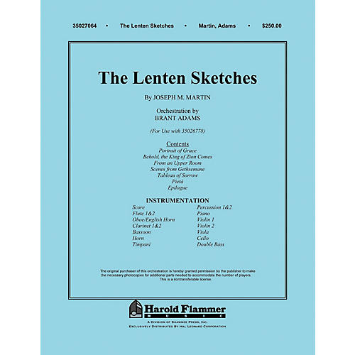 Shawnee Press The Lenten Sketches Chamber Orchestra composed by Joseph M. Martin