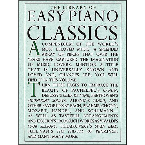 Music Sales The Library Of Easy Piano Classics