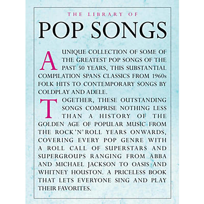Music Sales The Library Of Pop Songs Piano/Vocal/Guitar