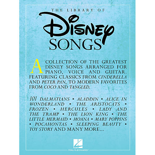 Hal Leonard The Library of Disney Songs Piano/Vocal/Guitar Songbook