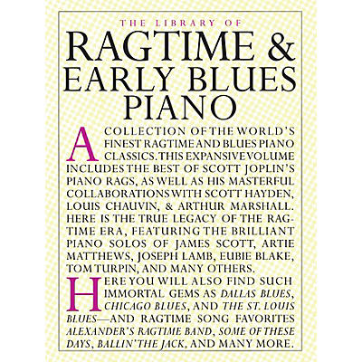 Music Sales The Library of Ragtime and Early Blues Piano Music Sales America Series Softcover