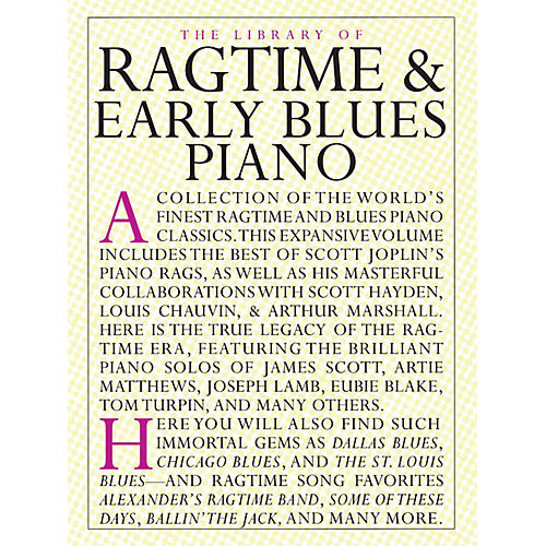 Music Sales The Library of Ragtime and Early Blues Piano Music Sales America Series Softcover