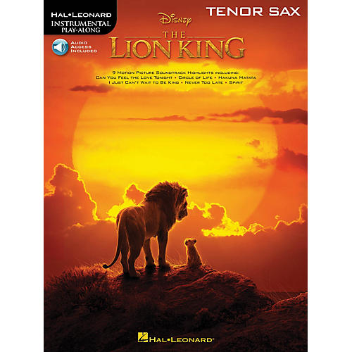 Hal Leonard The Lion King for Tenor Sax Instrumental Play-Along Book/Audio Online