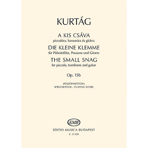 The Little Predicament, Op. 15b (Performance Score) EMB Series Composed by György Kurtág