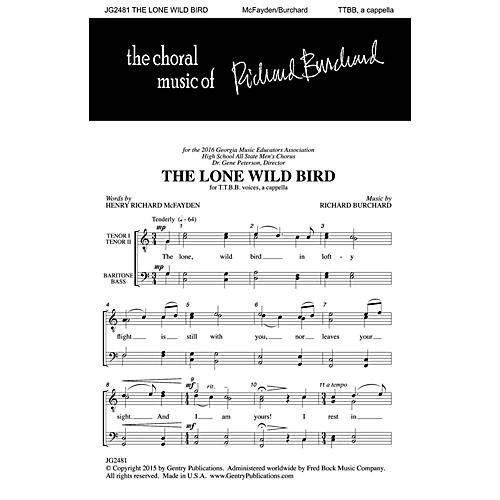 Gentry Publications The Lone Wild Bird TTBB A Cappella composed by Richard Burchard