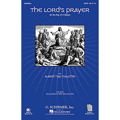 G. Schirmer The Lord's Prayer (in C, with Orchestra) CHOIRTRAX CD Arranged by Janet Day