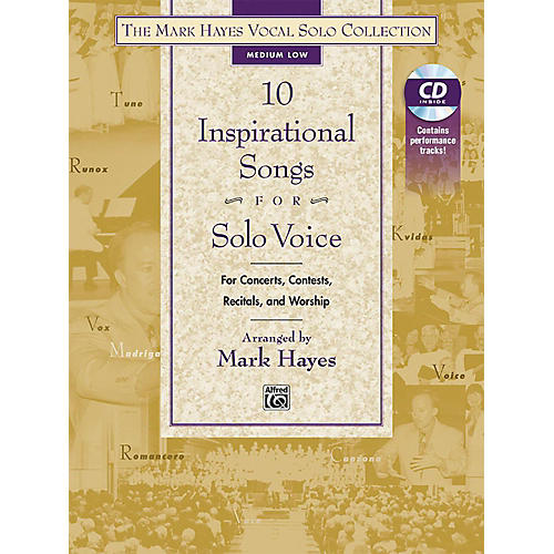 The Mark Hayes Vocal Solo Collection 10 Inspirational Songs Solo Voice Medium Low Bk & Acc.CD