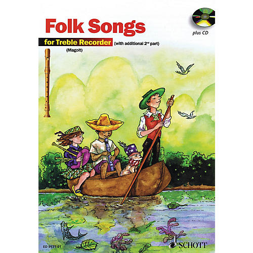 Schott The Most Beautiful Folk Songs (Fun and Games with the Recorder) Schott Series Softcover with CD