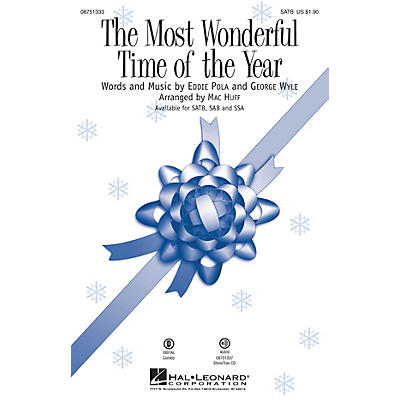 Hal Leonard The Most Wonderful Time of the Year SSA by Andy Williams Arranged by Mac Huff