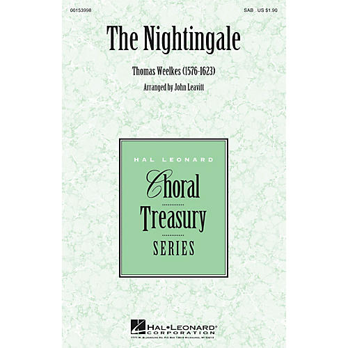 Hal Leonard The Nightingale SAB arranged by John Leavitt