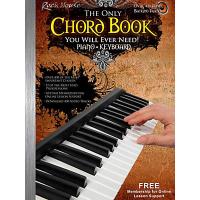 Rock House The Only Chord Book You Will Ever Need For Keyboard/Piano - Book/Audio Online