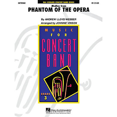 Hal Leonard The Phantom of the Opera (Medley) - Young Concert Band Series Level 3 arranged by Johnnie Vinson