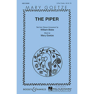 Boosey and Hawkes The Piper 3 Part Treble composed by Mary Goetze