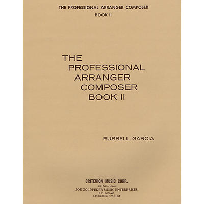 Criterion The Professional Arranger Composer - Book 2 Criterion Series Softcover with CD Written by Russell Garcia
