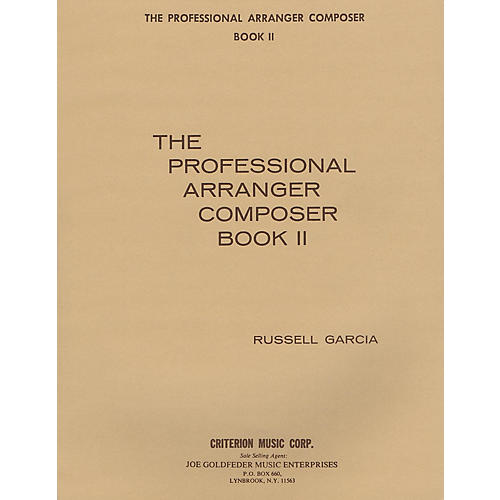 The Professional Arranger Composer - Book 2 Criterion Series Softcover with CD Written by Russell Garcia