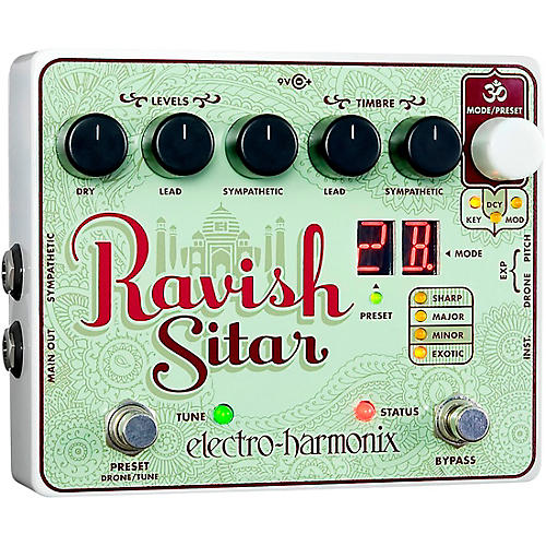 Electro-Harmonix The Ravish Sitar Synthesizer Guitar Effects Pedal Condition 1 - Mint