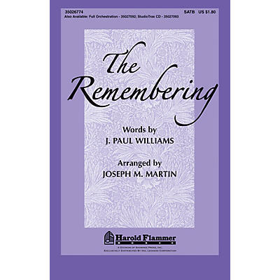 Shawnee Press The Remembering SATB arranged by Joseph Martin