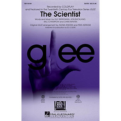 Hal Leonard The Scientist SATB by Glee Cast arranged by Adam Anders