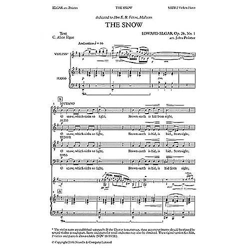 Novello The Snow SATB Composed by C. Alice Elgar Arranged by John Pointer