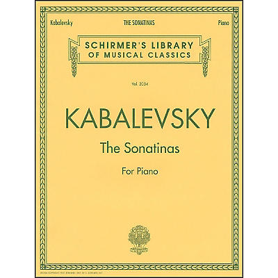 G. Schirmer The Sonatinas Op 13 No 1 & No 2 Piano By Kabalevsky