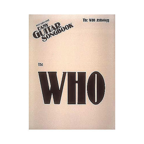 The Who Anthology Easy Guitar Tab Book