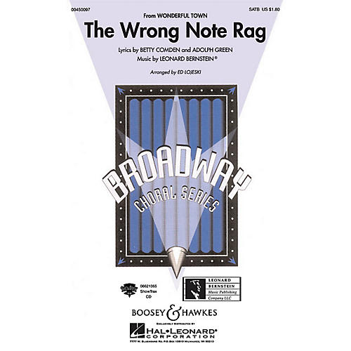 Hal Leonard The Wrong Note Rag (from Wonderful Town) SATB Arranged by Ed Lojeski