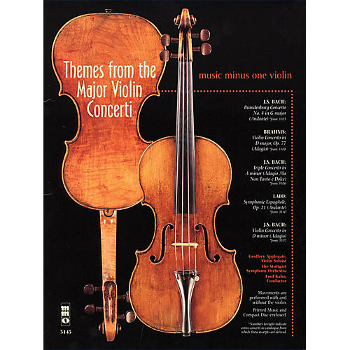 Themes from the Major Violin Concerti Music Minus One Series Softcover with CD Composed by Various