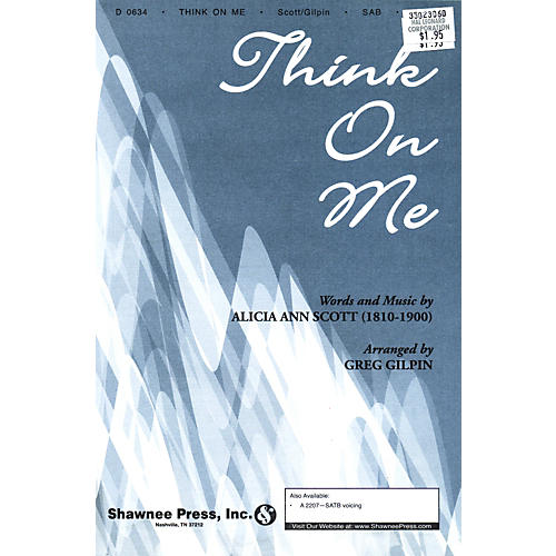 Hal Leonard Think On Me SAB