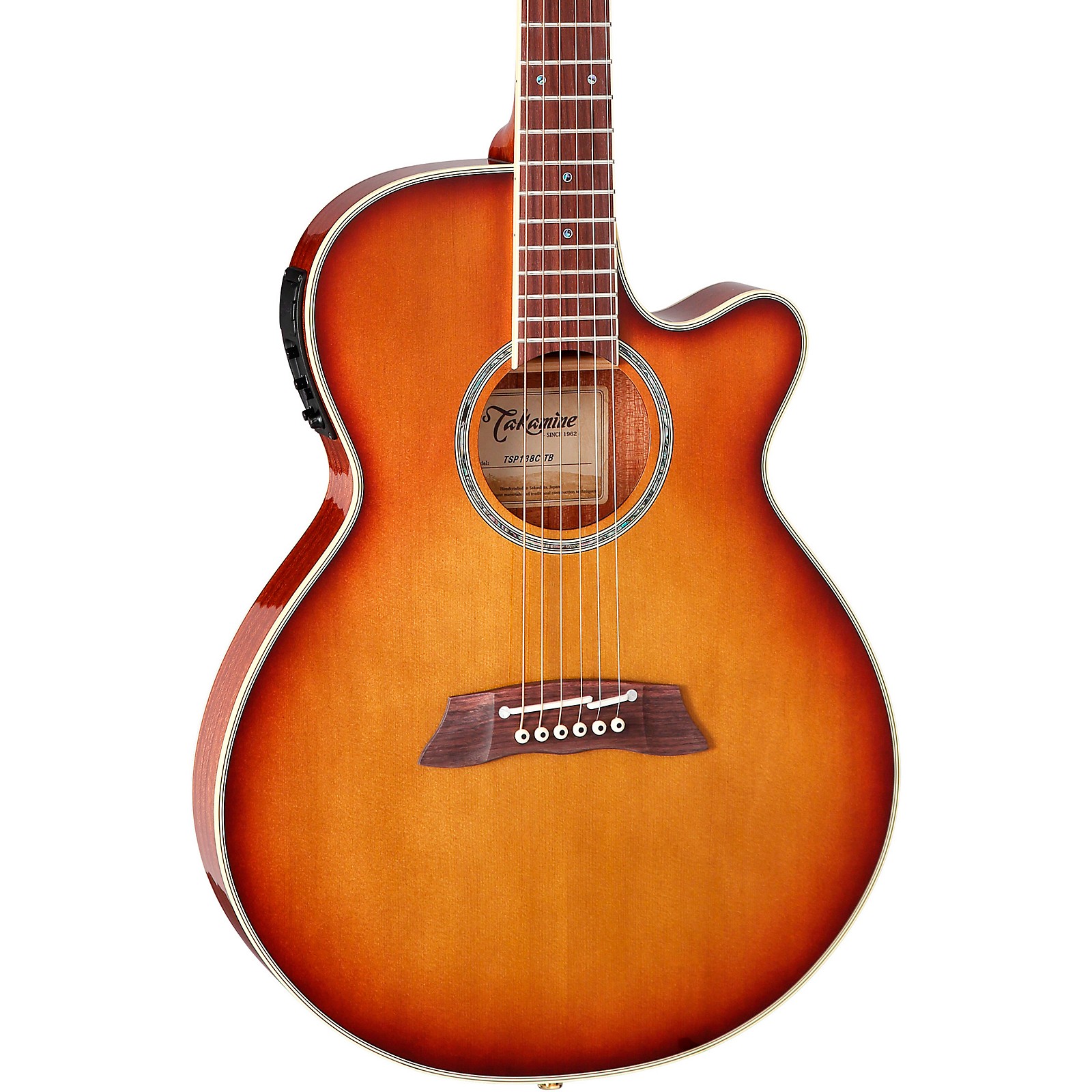 Takamine Thinline TSP138C Acoustic-Electric Guitar 3-Tone Tea Burst