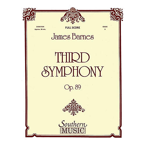 Southern Third Symphony (European Parts) Concert Band Level 6 Composed by James Barnes