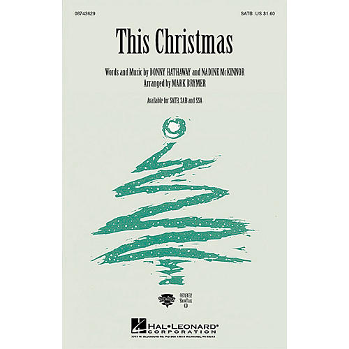 Hal Leonard This Christmas SATB by Donny Hathaway arranged by Mark Brymer