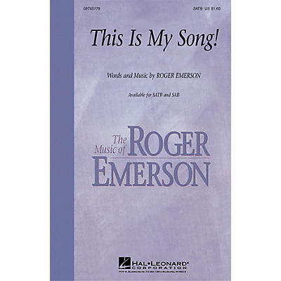 Hal Leonard This Is My Song! SAB Composed by Roger Emerson