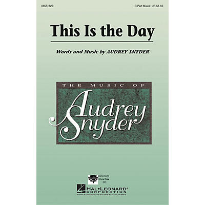 Hal Leonard This Is the Day ShowTrax CD Composed by Audrey Snyder