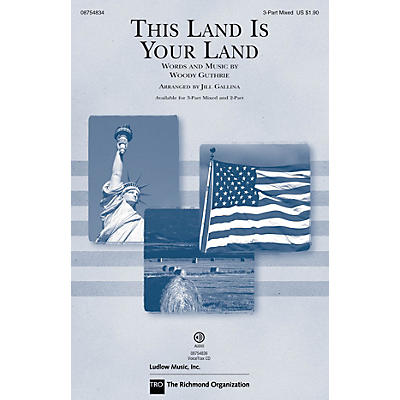 Hal Leonard This Land Is Your Land (Discovery Level 1) 3-Part Mixed arranged by Jill Gallina