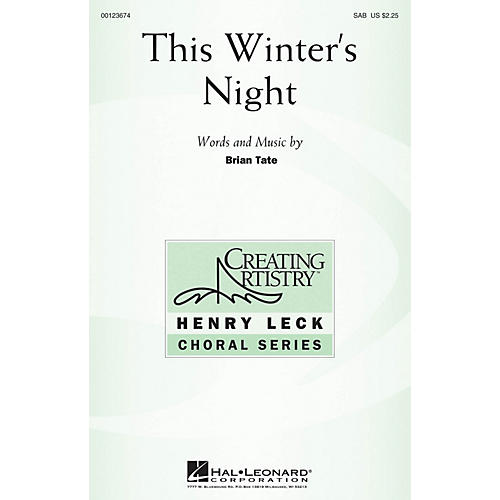 Hal Leonard This Winter's Night SAB composed by Brian Tate