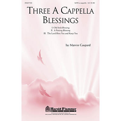 Shawnee Press Three A Cappella Blessings SATB a cappella composed by Marvin Gaspard