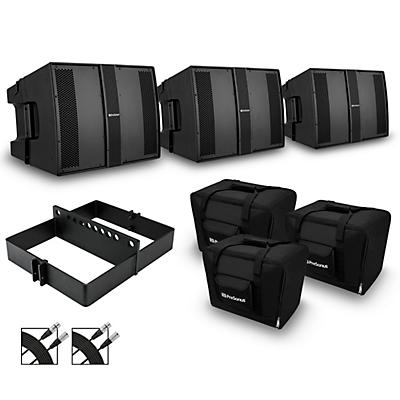 Presonus Three CDL10P Active Line Array Speaker Package With Rigging Grid and Bags