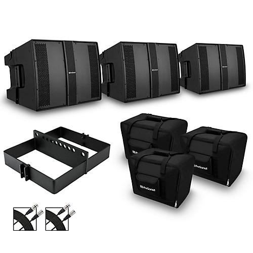 PreSonus Three CDL10P Active Line Array Speaker Package With Rigging Grid and Bags